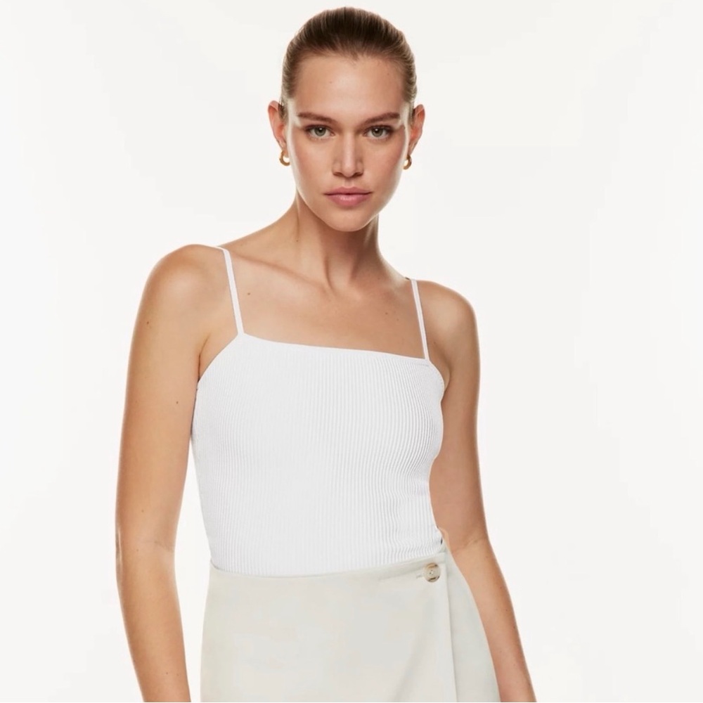 Aritzia Babaton Sculpt Knit Cami Tank, white